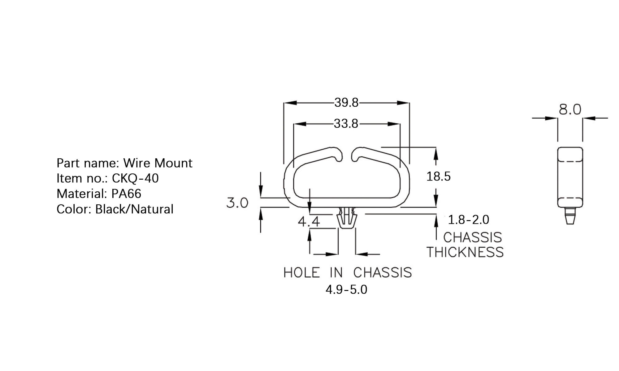 Plastic Wire Mount CKQ-40